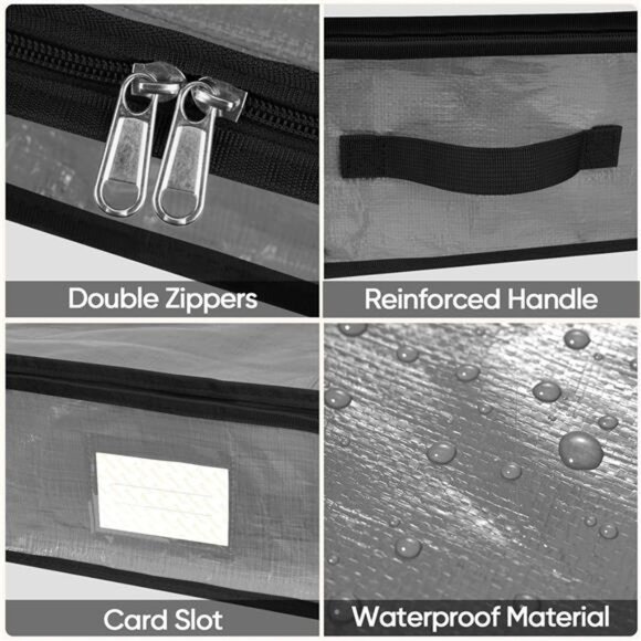 Christmas Wrapping Paper Storage Bag, 40" Durable PE Gift Wrap Wrap Storage Bag - Picture 3 of 7